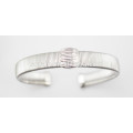 Brazalete de alambre de acero brazaletes de plata de alambre fino brazaletes